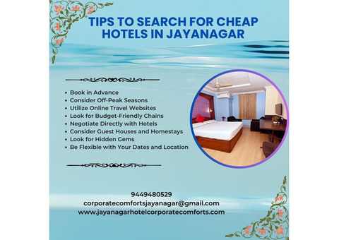 Tips to Search for Cheap Hotels in Jayanagar