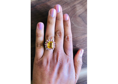 Beautiful Yellow Gold Citrine Ring - Perfect Gift!