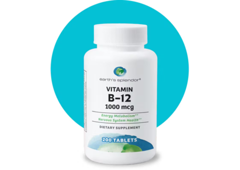 Earth's Splendor Vitamin B12 1000 mcg - Energy Support