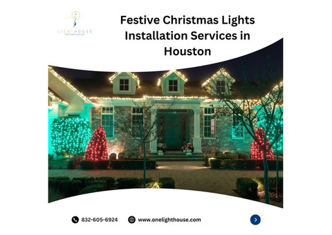 Festive Christmas Lights Installation Services in Houston