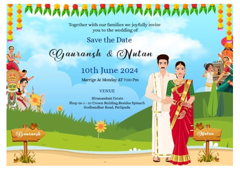 Telugu Wedding Invitations Design by Crafty Art