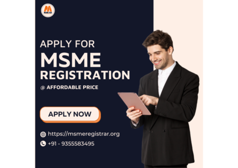 Apply for MSME registration online @ affordable price.