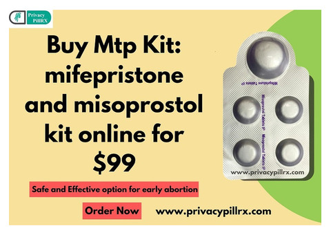 Buy Mtp Kit: mifepristone and misoprostol kit online for $99