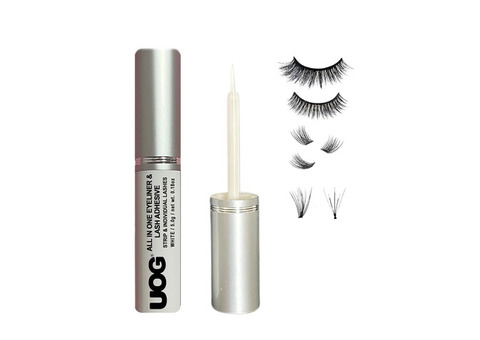 UOG White Eyelash Glue: Clear Finish for Secure Lash Extensions