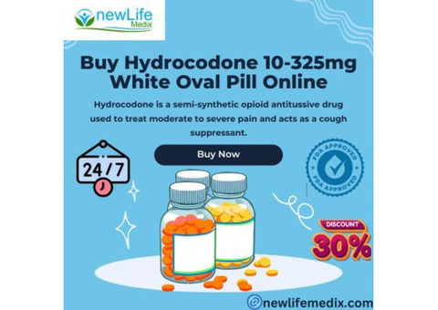 Buy Hydrocodone 10-325mg White Oval Pill Online