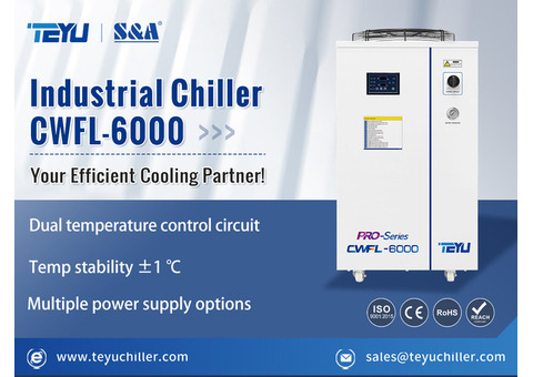 Dual Refrigeration Circuit Chiller for 6KW Fiber Laser