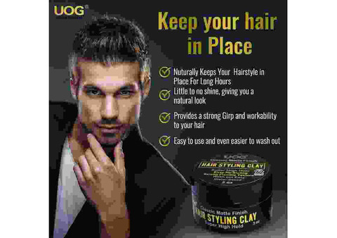 UOG Matte Hair Clay for Men: Strong Hold and Natural Finish