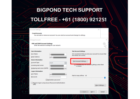 Bigpond SMTP Server Settings Droped Coming in Outlook