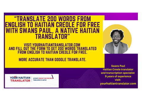 Free Haitian Creole Translation