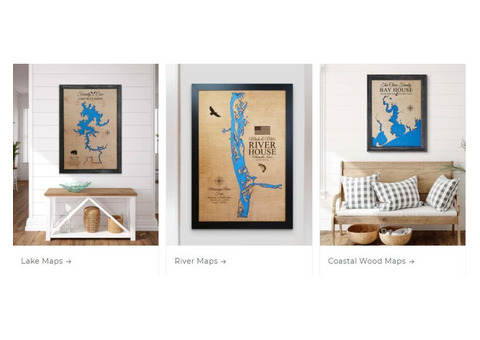 Discover Unique Wood Map Décor for Your Lake House