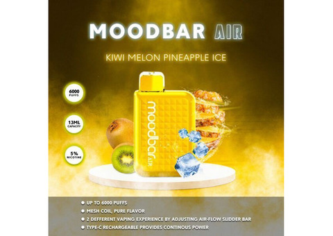 MoodBar Air Rechargeable Disposable 5% 10000 Puffs 5pk