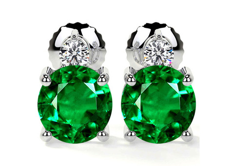 Shop Alexandrite Earrings in Prong Set