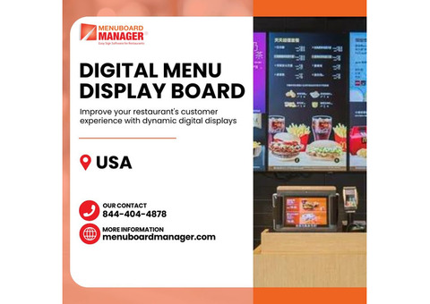 Digital Menu Display Board