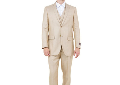 Versatile Men's Sharkskin Suits - Perfect for Weddings & Events