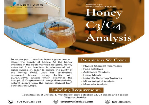 One of the Best Honey Testing Labs in India: FARE LABS Pvt. Ltd.