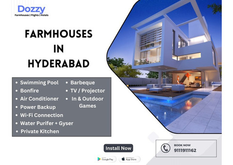 Dozzy FarmHouse 2 3 4 BHK Rental Service In Hyderabad