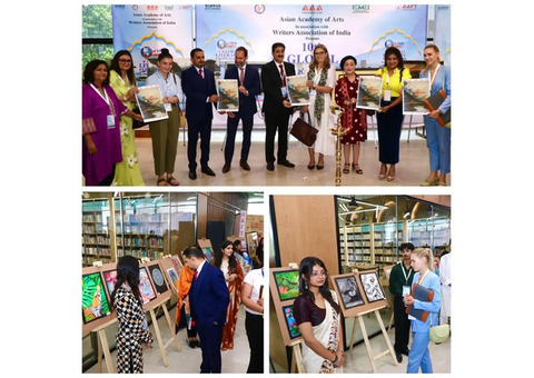 Painting Exhibition Inaugurated at 10th Global Literary Festival Noida