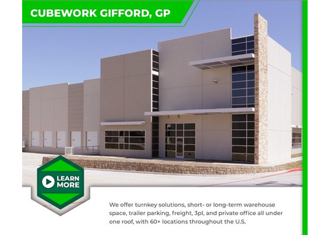 Flexible Warehouse Space at Cubework Gifford with no hidden fees