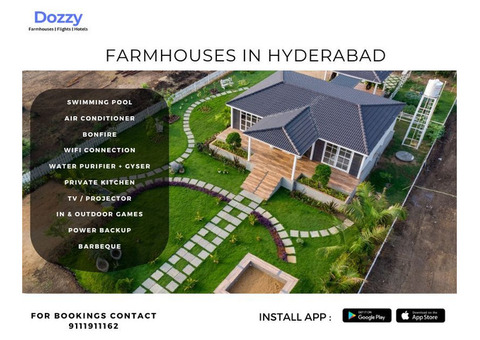 Dozzy Luxury Farmhouse Rentals In Hyderabad