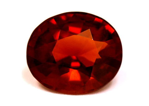 Natural Unheated Hessonite Garnet, Oval Facet Cut