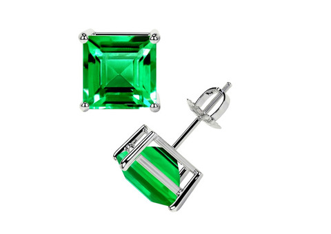 Get Emerald Studs in Prong Setting