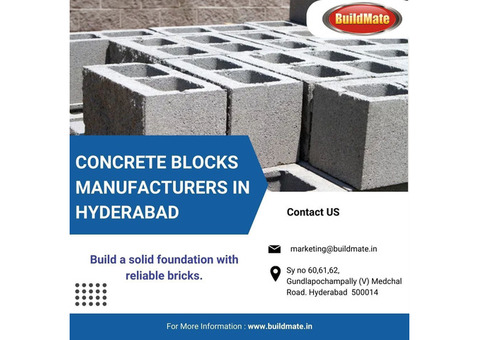 Concrete Blocks Manufacturers in Hyderabad |+917675989961 Buildmate