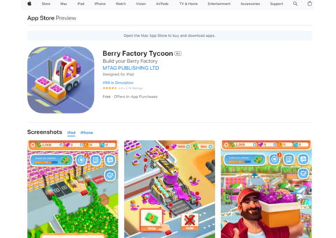 Install and play Berry Factory Tycoon!