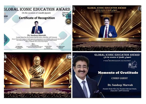 Sandeep Marwah Honoured on Mahatma Gandhi Jayanti with Global Iconic