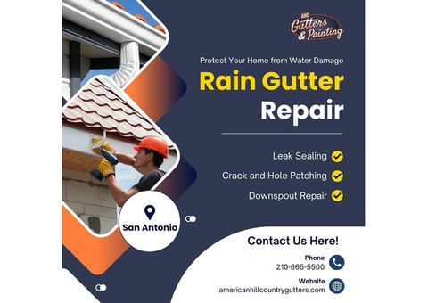 Professional Rain Gutter Repair in the San Antonio