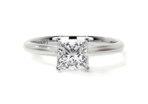 Modern Princess Cut Solitaire Ring for Brides