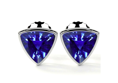 Shop Stunning 2.86ct Trillion Cut Tanzanite Earrings Today