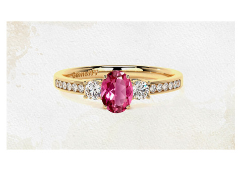 Stunning Pink Tourmaline Engagement Ring (2.80 cts.)