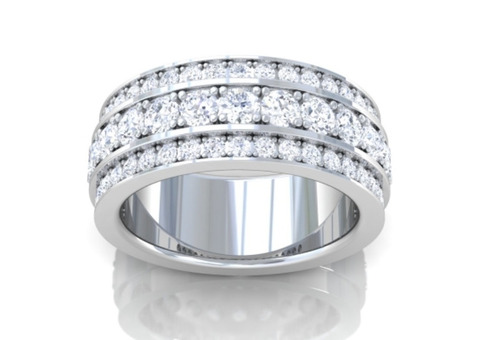 Timeless Half Eternity Round Diamond Wedding Ring