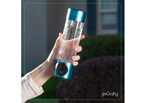 Turquoise PIURIFY Hydrogenator Bottle – Energize Your Hydration!