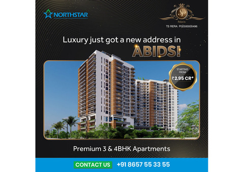 3 & 4 BHK Gated Community Apartments in Abids