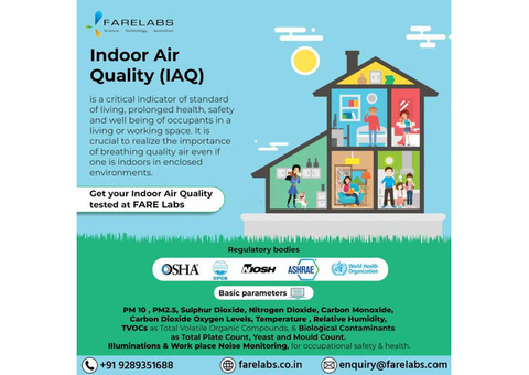 Fare Labs Pvt. Ltd. is an Air Testing Laboratory located in India.