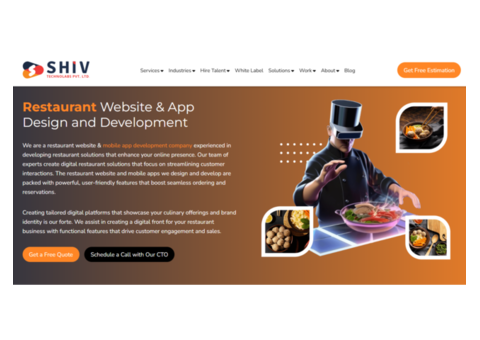 Restaurant Website & App Development Services By Shiv Technolabs