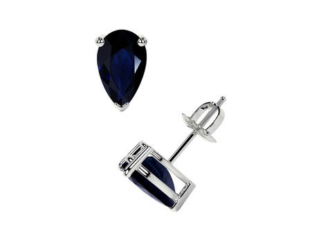 Natural sapphire earrings studs (1.00cttw)