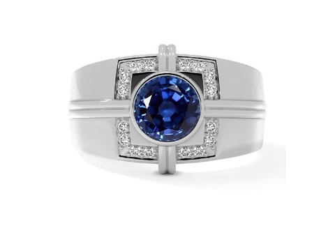 Check Out Our GIA Certified 1.39ct Blue Sapphire Ring for Men