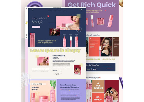 Beauty Product Website Landing Page