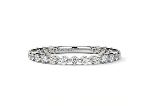 Diamond Round Prong Set Partial Eternity Ring