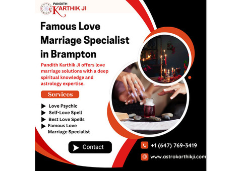 Famous Love Marriage Specialist in Brampton | Best Spiritual Reading