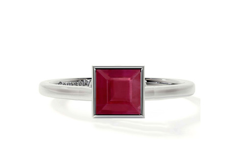 Buy 14k White Gold Ruby Ring Natural