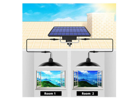 Waterproof Double Head Solar Pendant Light