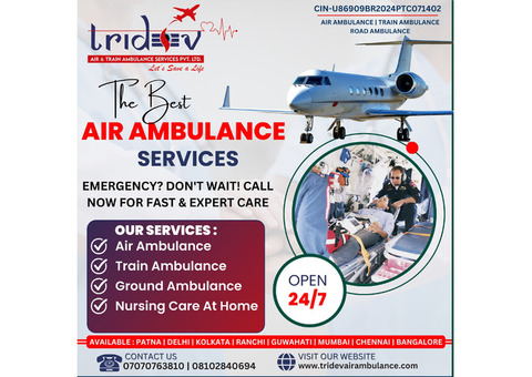 Tridev Air Ambulance Guwahati for Emergency Patient