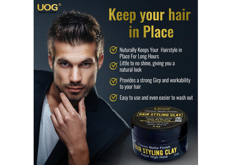 UOG Hair Styling Clay | Best Men's Hair Clay for Matte Finish