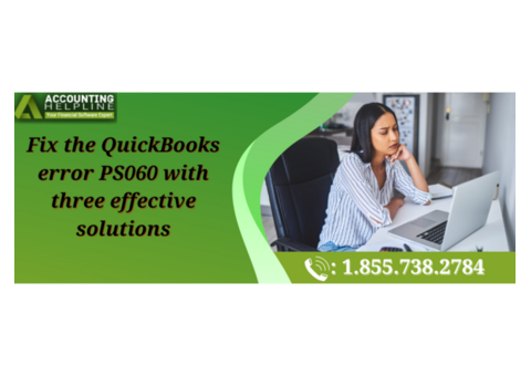 Quick Solutions To Rectify QuickBooks Error PS060