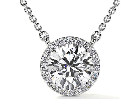 Modern Round Diamond Necklace Setting (0.16cttw)