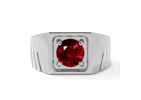 For Sale Mens Gold Ruby Ring