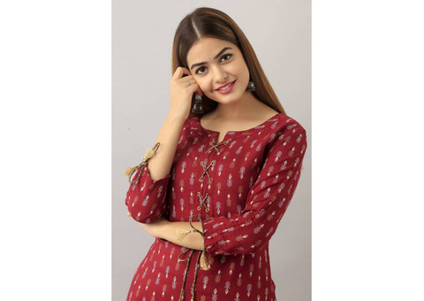 Shop Premium design Long kurti set online from Mirraw.